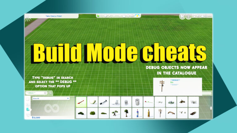 Build Mode cheats The Sims 4