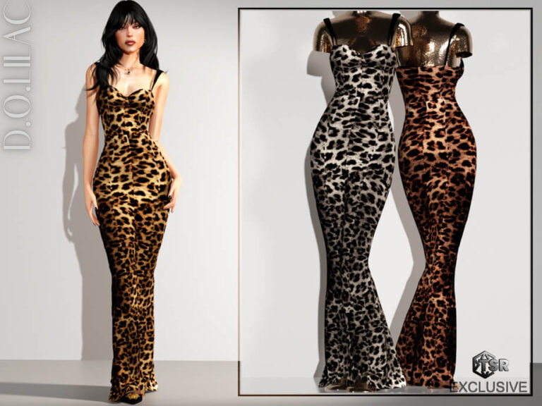 Leopard Print Maxi Dress DO0677