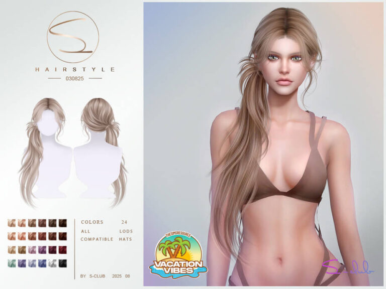 (VACATION VIBES)S-Club_030825_ Side- ponytail hairstyle