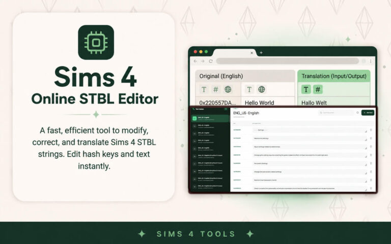 Sims 4 Online STBL Editor - Simsmodly