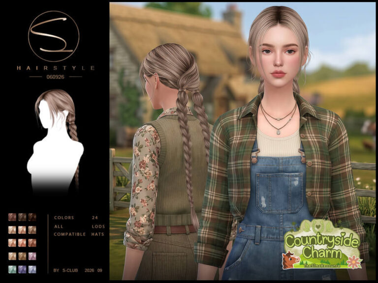 S-CLUB double long braids hair Countryside Charm