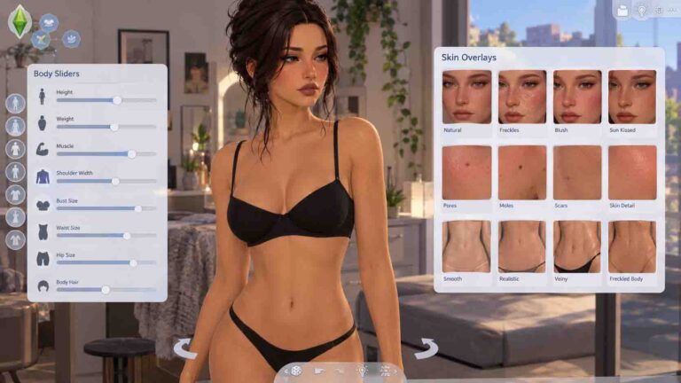 Realistic Body Sliders and Skin Overlays for Sims 4 CAS Mod Guide